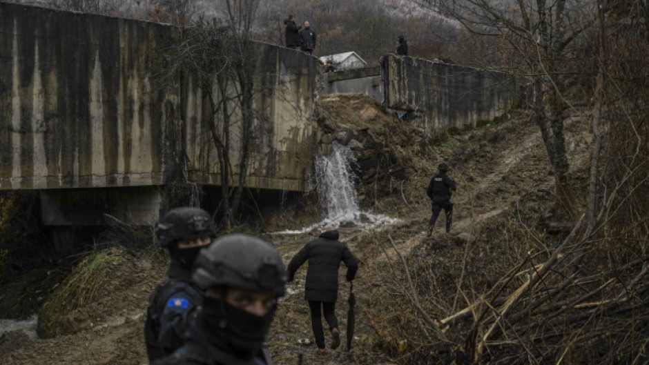 A strike ruptured a key canal supplying numerous homes and Kosovo's two main power plants