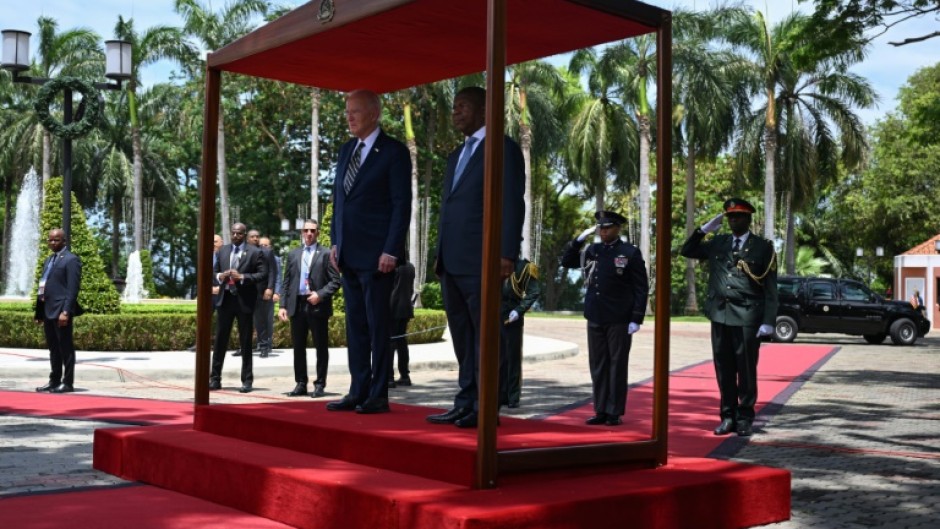 US President Joe Biden met with his Angolan counterpart Joao Lourenco during his first visit to Sub-Saharan Africa since taking office