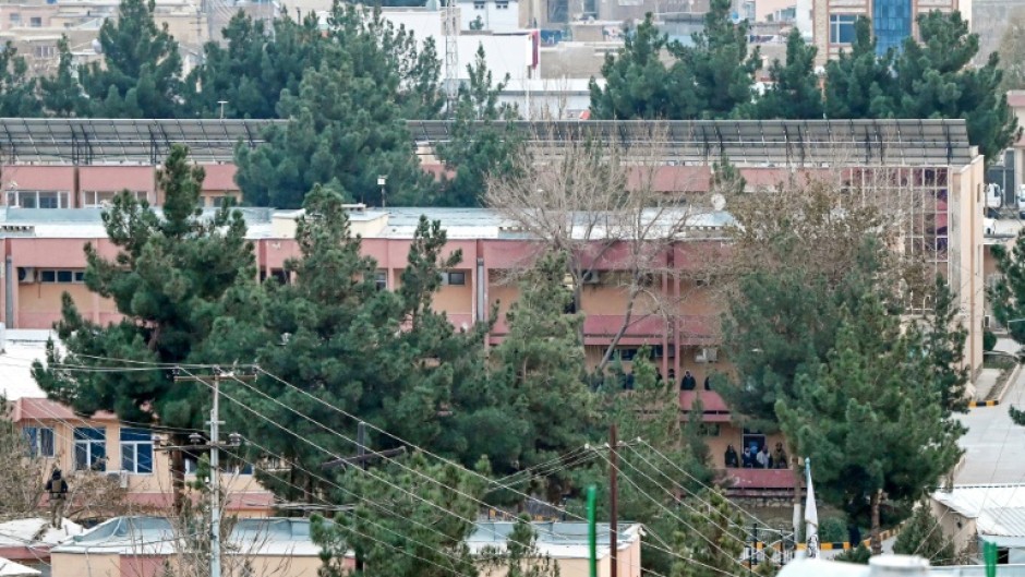 Afghanistan's Ministry of Refugees building (C) in Kabul where minister Khalil Ur-Rahman Haqqani, was killed in a suicide explosion 