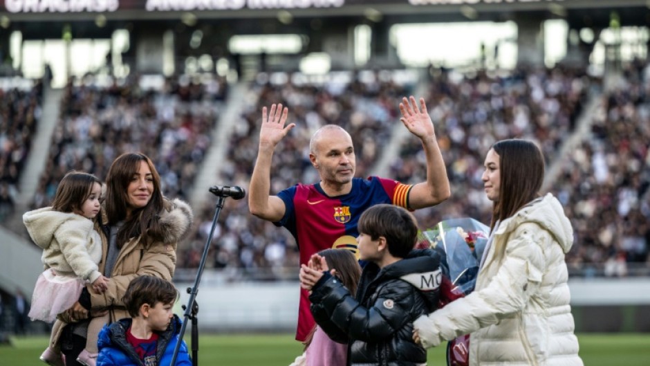 Spanish football legend Andres Iniesta says goodbye in Tokyo