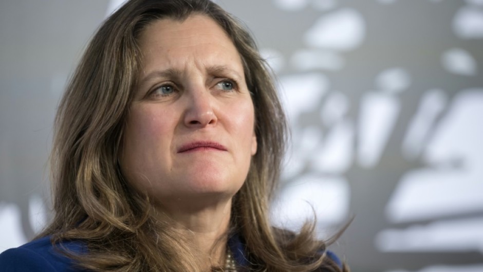 Canada’s Minister of Finance Chrystia Freeland resigned in a surprise announcement