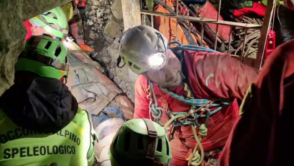 Some 159 rescuers were mobilised to free the caver