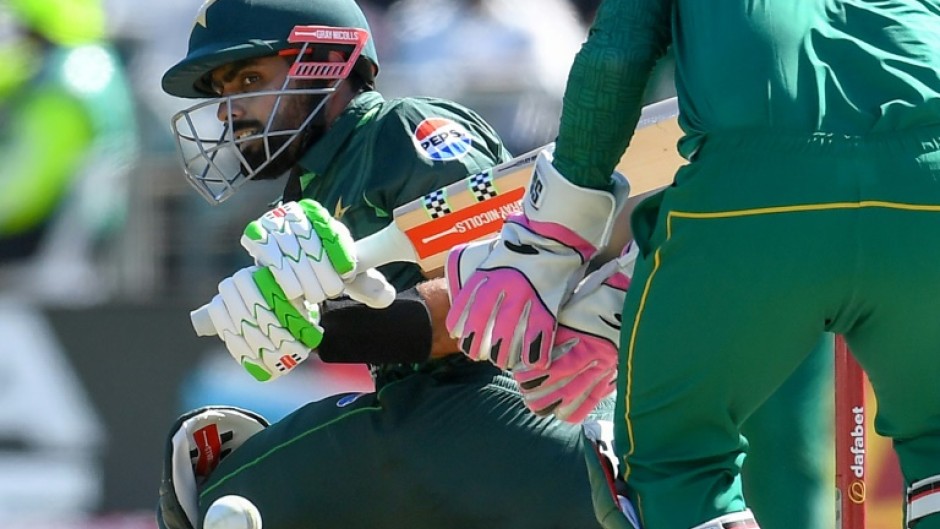 In the runs: Pakistan's Babar Azam on his way to 73 on Thursday