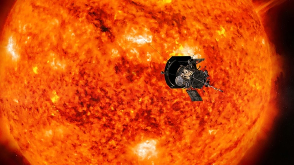 This handout illustration obtained July 6, 2018 courtesy of NASA/Johns Hopkins APL shows an artist's conception of NASA's Parker Solar Probe