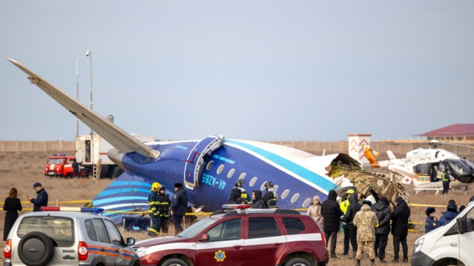 The Azerbaijan Airlines plane had 62 passengers and five crew on board