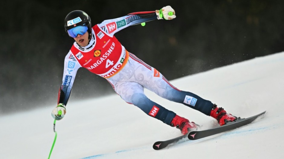 Norway's Fredrik Moeller won his first World Cup race the super-G at Bormio