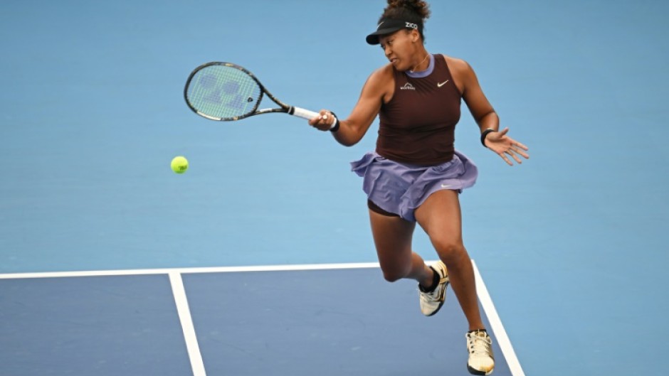 Naomi Osaka in action in Beijing in October last year