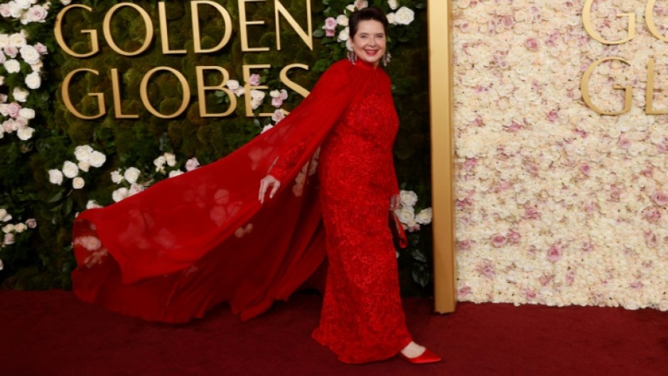 Isabella Rossellini was radiant in red at the Golden Globes