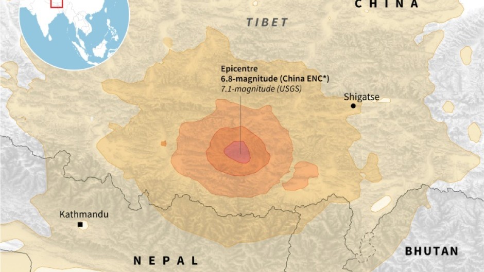 China Tibet earthquake