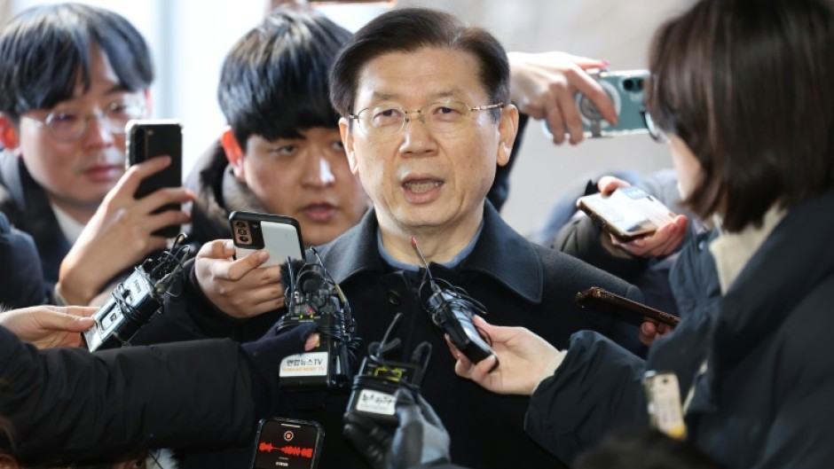 Head of Presidential Security Service Park Chong-jun arrives outside the National Office of Investigation in Seoul 