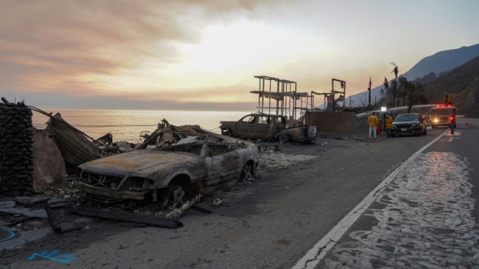 The Pacific Coast Highway out of Los Angeles was once home to multimillion-dollar homes; it's now a scarred vein of burned-out shells