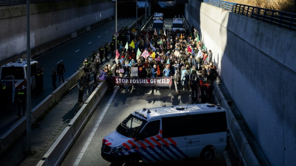 The protesters ignored a police request to remain in the city centre and not to enter onto the neighbouring arterial road