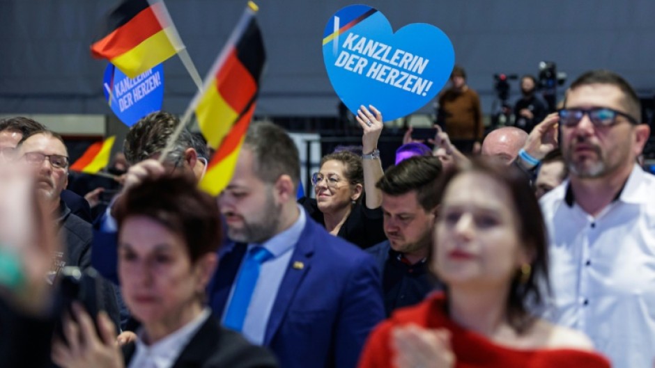 Delegates at the AfD's party congress in Riesa were in a buoyant mood ahead of elections in February