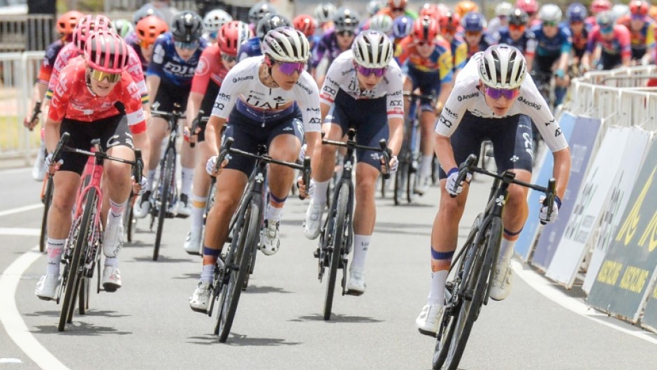 A fan was hospitalised in a high-speed crash at the Tour Down Under