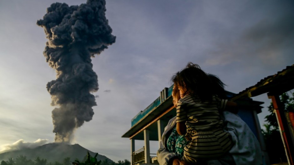 Mount Ibu, on the Indonesian island of Halmahera, has erupted more than a thousand times this month 