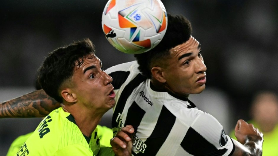 New Manchester City recruit Vitor Reis (left), in action for Palmeiras