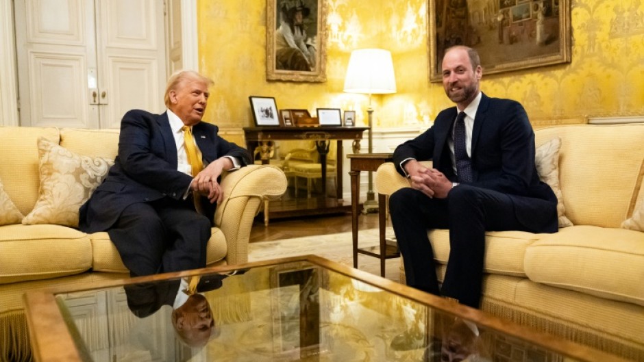 Prince William (R) met Trump on the sidelines of the Notre Dame reopening ceremony in Paris