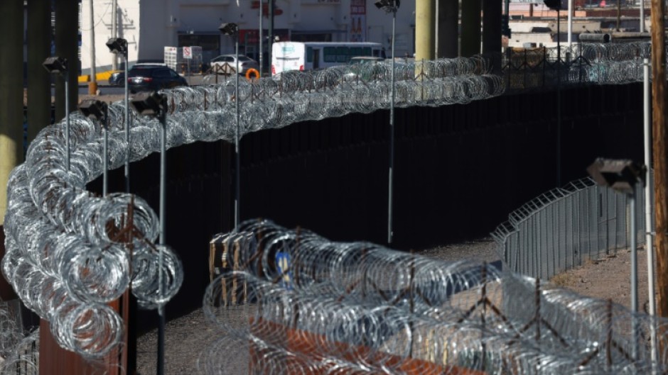 The border between the United States and Mexico, as seen in El Paso, Texas