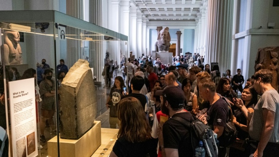 The British Museum houses treasures such as the Rosetta Stone