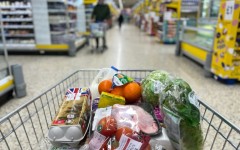 A shopper fills their basket in a Tesco supermarket: scientists have studied the envirnomental impact of 57,000 products sold in supermarkets in Britain and Ireland