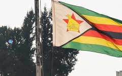 File: The national flag of Zimbabwe. (Jekesai NJIKIZANA / AFP)