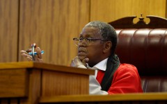 File: Judge Ratha Mokgoatlheng reacts during the Senzo Meyiwa murder trial at Pretoria High Court. Phill Magakoe/Gallo Images via Getty Images