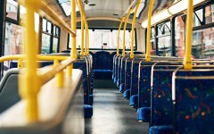 File: Seats on an empty bus. GettyImages/PeopleImages