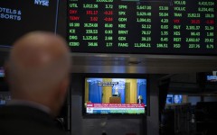 Traders on the floor of the New York Stock Exchange. AFP/Angela Weiss