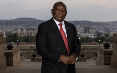 President Cyril Ramaphosa poses for a photo at the Union Buildings. AFP/Wikus de Wet