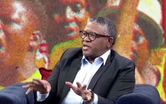 ANC Secretary General, Fikile Mbalula in eNCA studios during an interview