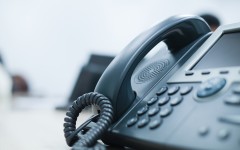 File: A telephone seen on a desk. GettyImages/Chainarong Prasertthai