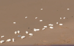 Some of the pill bottles that washed up on the beach. eNCA