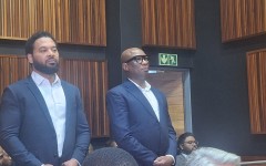 ZIzi Kodwa and his co-accused businessman Jehan Mackay. eNCA