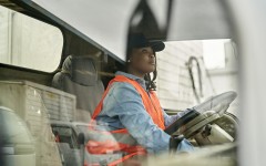 File: A female truck driver. GettyImages/xavierarnau