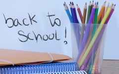 A back to school poster with stationery. GettyImages/Xiomara Santana Quintana