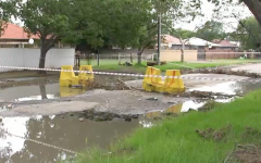 Many of the streets in Vereeniging are flooded with water.