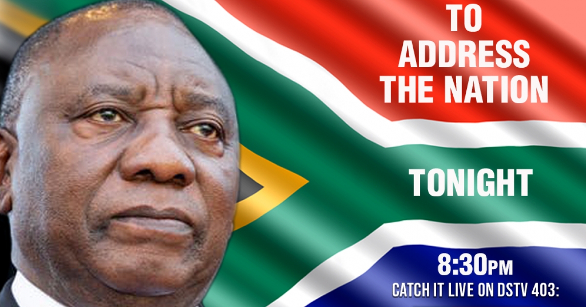 UPDATE: Presidential address at 8.30pm on Sunday | eNCA