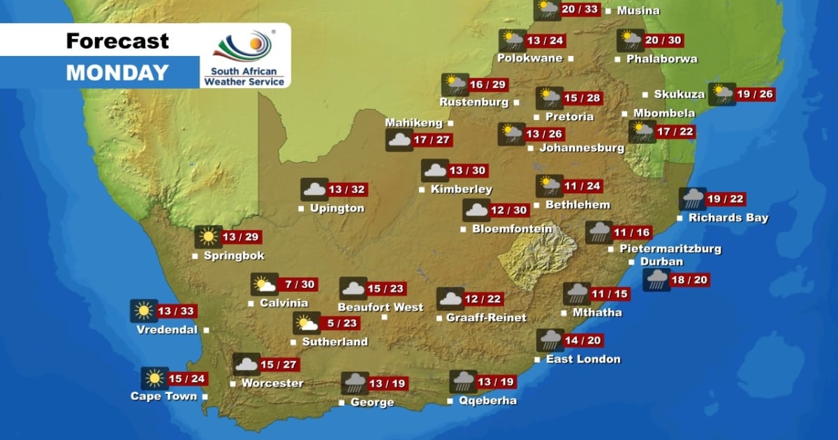 Weather Forecast Monday, 31 October 2022 eNCA