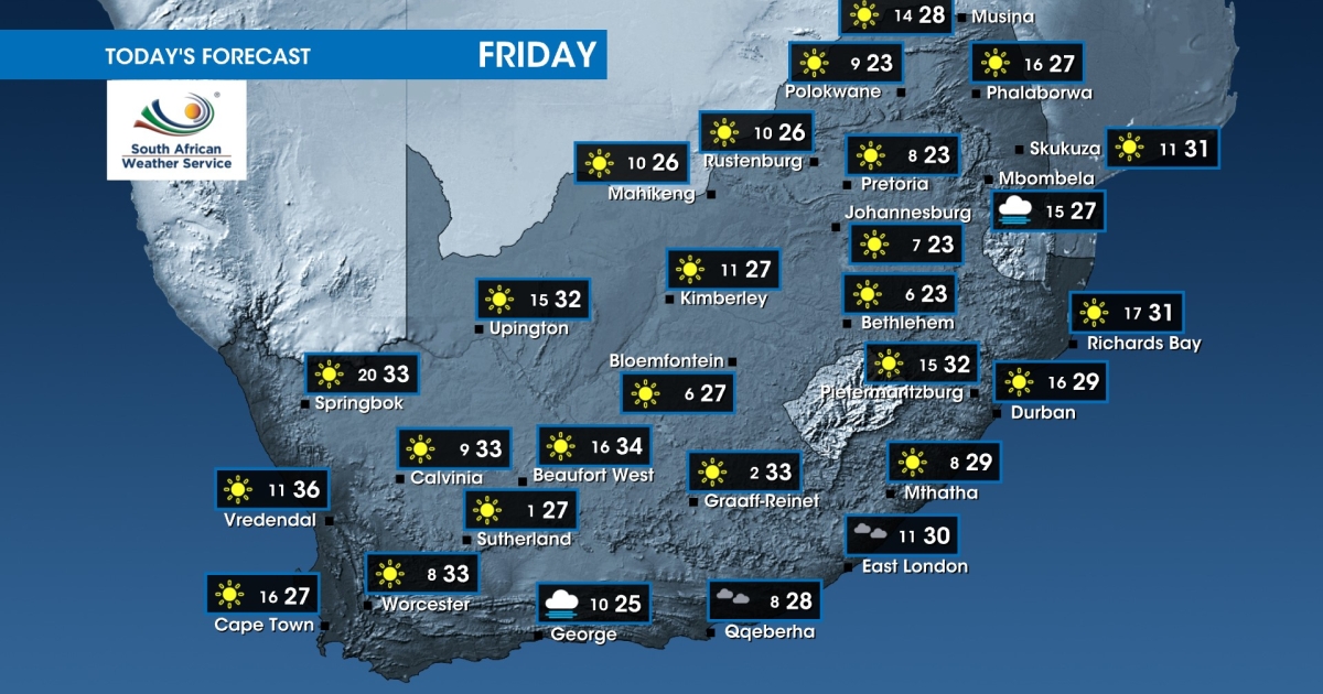 Weather Forecast Friday, 02 June 2023 eNCA