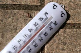 File: A photo of a thermometer taken during a heatwave. AFP/Alain Pitton/NurPhoto