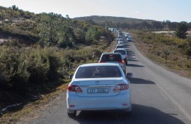 File: Bumper-to-bumper traffic at the Matroosberg Nature Reserve. Jacques Stander/Gallo Images via Getty Images