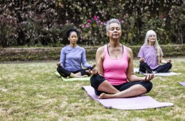 File: Women taking part in a yoga class. Getty Images/MoMo Productions