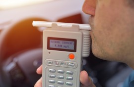 File: A driver taking a breathalyser test for alcohol. GettyImages/Daniel Chetroni