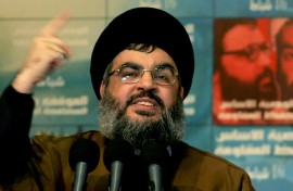 A February 2007 file picture of Hezbollah chief Hassan Nasrallah