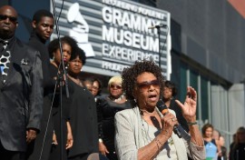 Singer Cissy Houston performs on October 19, 2017, in Newark, New Jersey