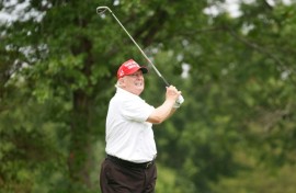 Trump is a self-confessed golf addict who frequently boasts about his ability on social media