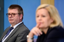 German intelligence chief Thomas Haldenwang and Interior Minister Nancy Faeser are on guard against disinformation attacks targeting the democratic process