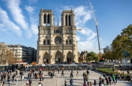 Donald Trump will be among the guests as the Notre Dame reopens Saturday