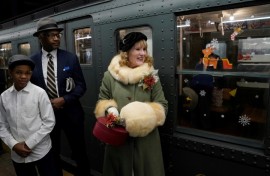 The reintroduction of R1-9 subway cars in New York City -- made possible through a collaboration between the MTA and the Transit Museum -- is being celebrated by New Yorkers, with some dressing up to match the part