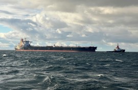 The Eventin, carrying almost 100,000 tonnes of oil, was adrift and 'unable to manoeuver' in the Baltic Sea